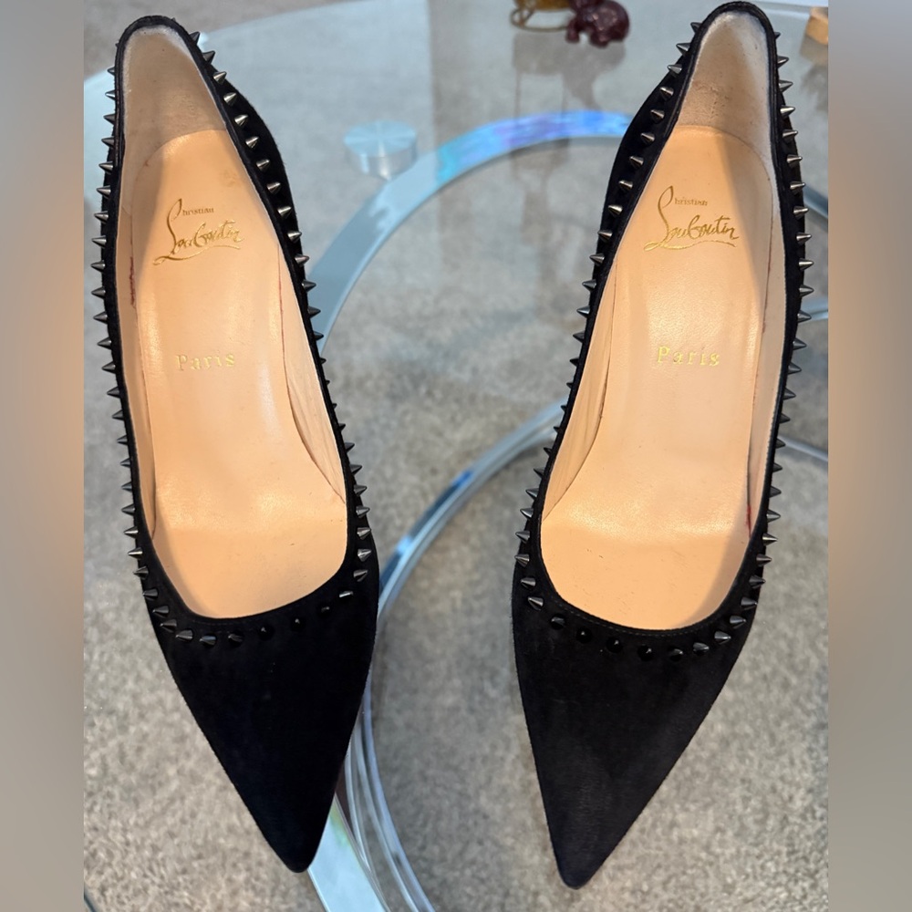 Christian Louboutin Black Studded Heels
